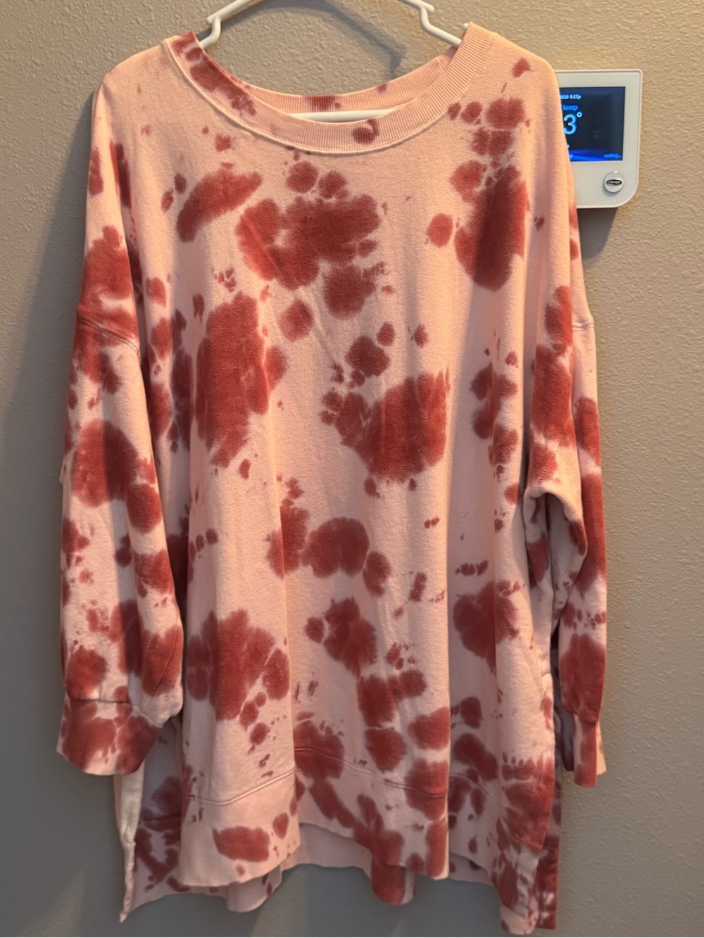 OLD NAVY Women's Pink Tie-Dye Long Sleeve Top